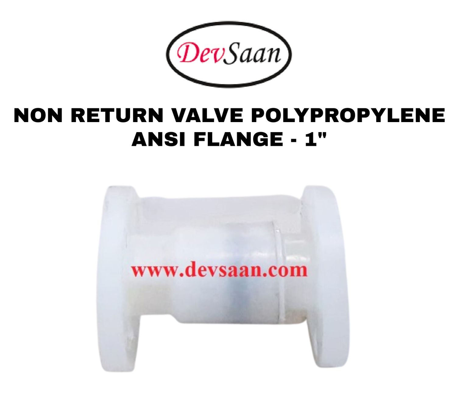 Non Return Valve Polypropylene 1" x 1" Flange ANSI B.16.5 Class #150