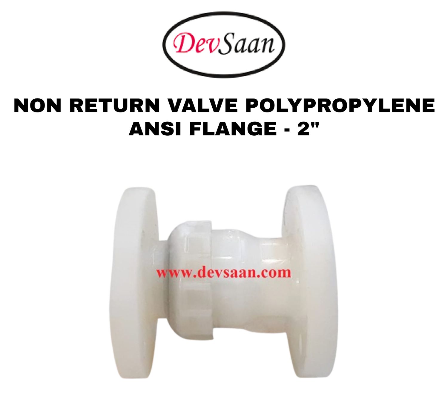 Non Return Valve Polypropylene 2" x 2" Flange ANSI B.16.5 Class #150