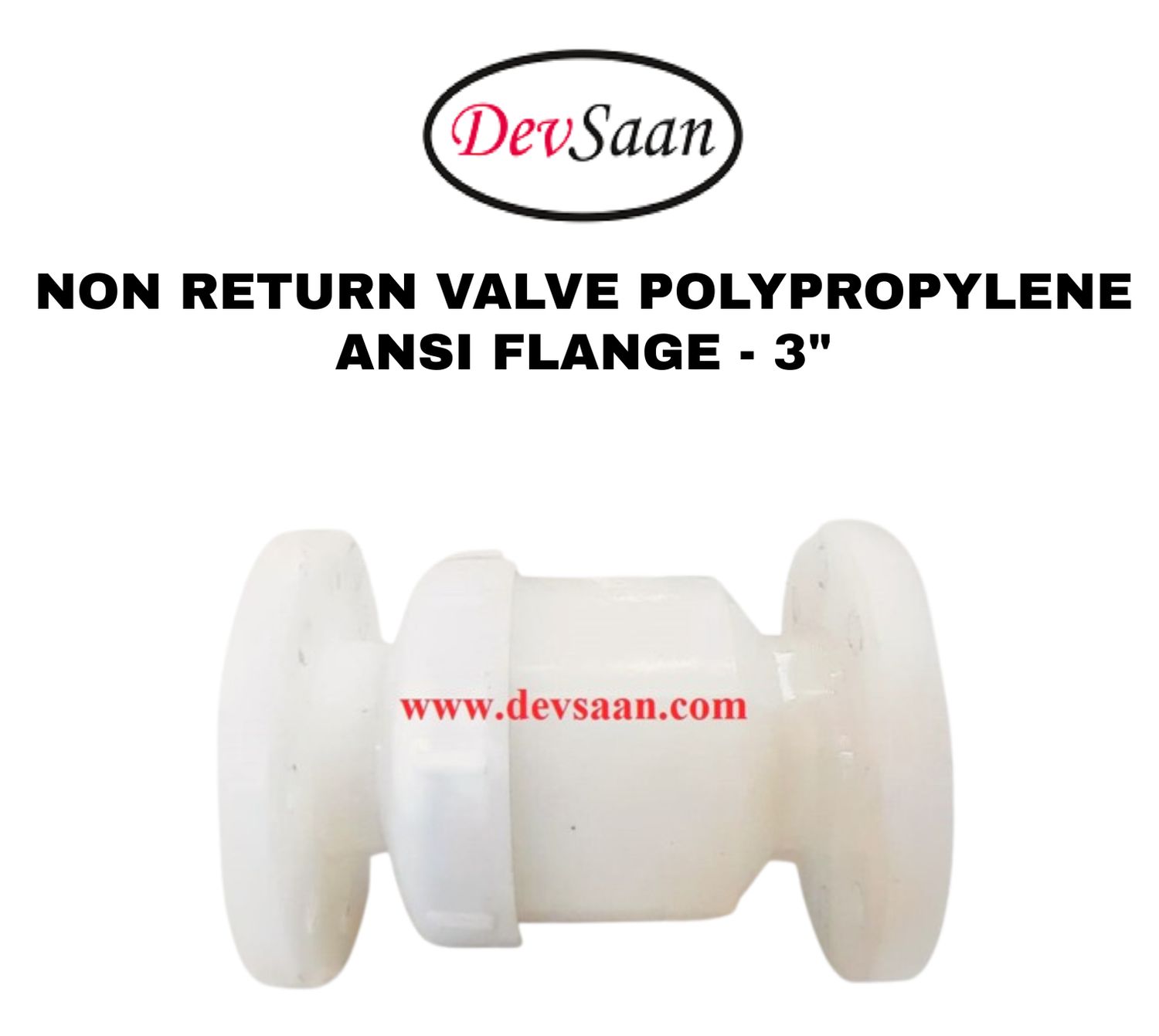 Non Return Valve Polypropylene 3" x 3" Flange ANSI B.16.5 Class #150