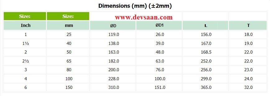 Non Return Valve Polypropylene 4" x 4" Flange ANSI B.16.5 Class #150