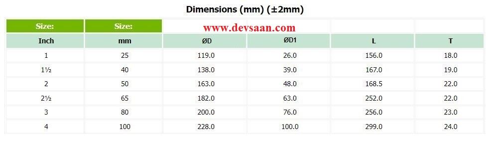 Foot Valve Polypropylene 2,5" Flange ANSI B.16.5 Class #150