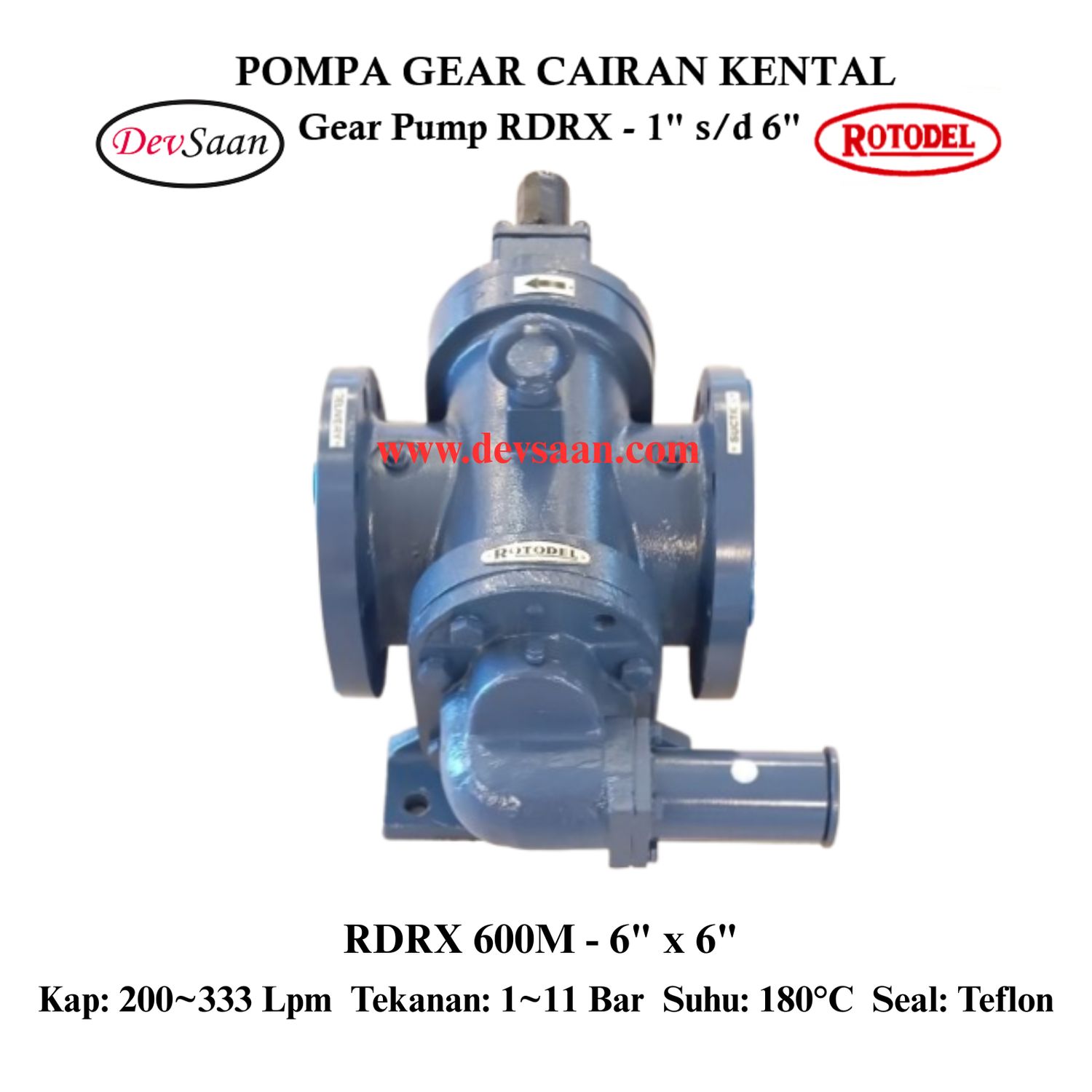 Gear Pump Rotari RDRX 600M Pompa Roda Gigi
