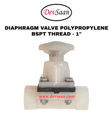 Diaphragm Valve PP 1" x 1" BSPT Thread