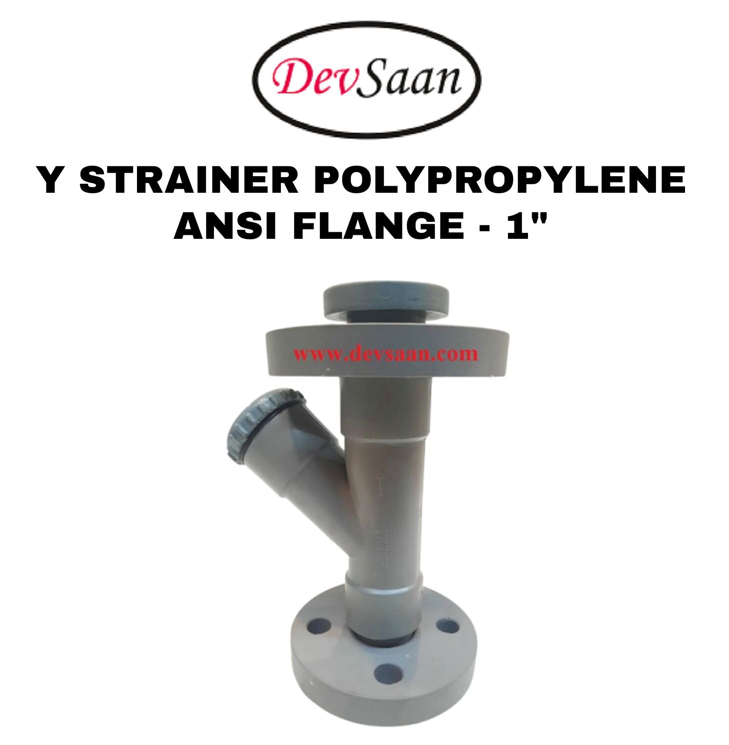 Y Strainer PP 1" x 1" Flange ANSI B.16.5 Class #150