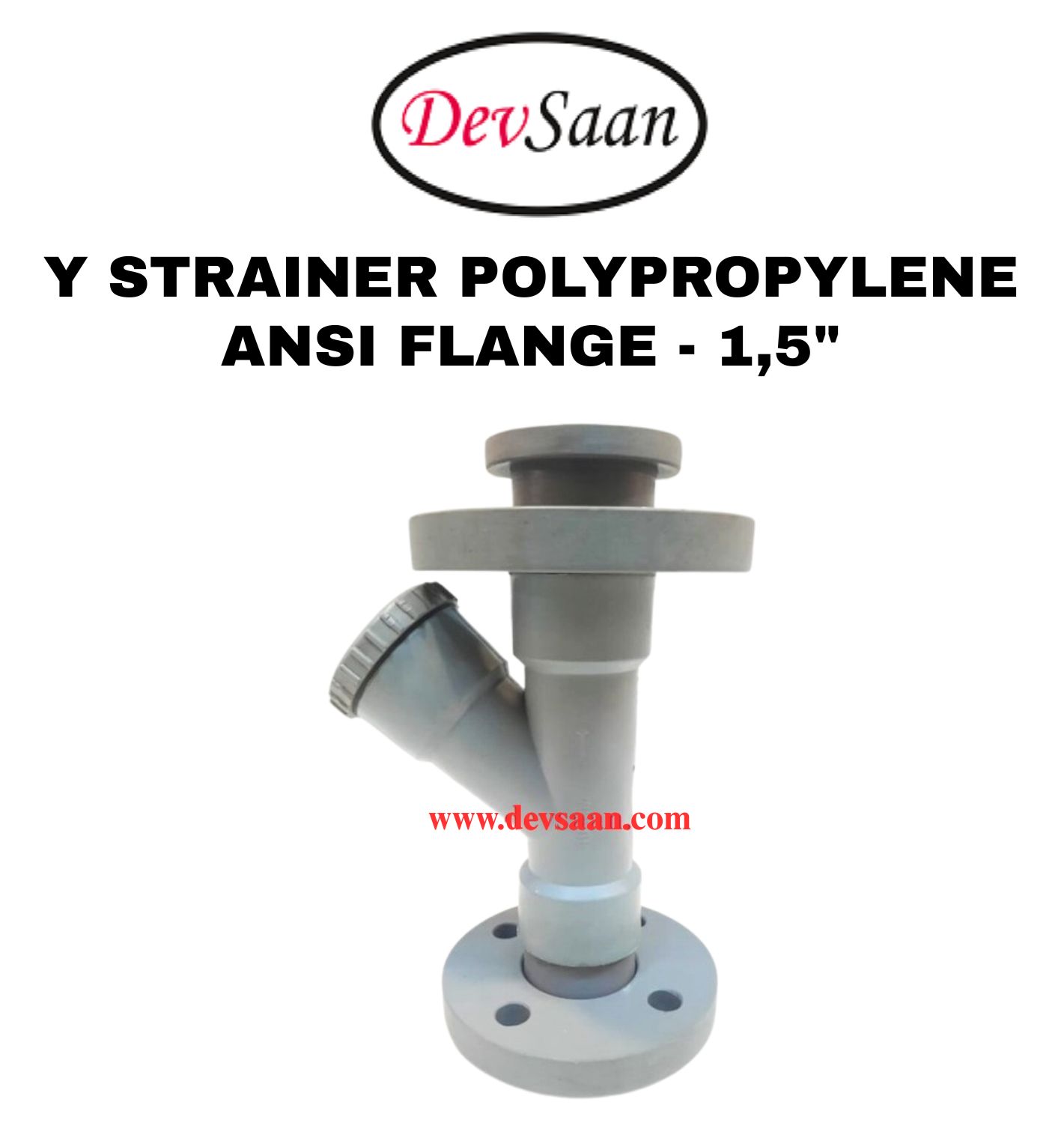 Y Strainer PP 1,5" x 1,5" Flange ANSI B.16.5 Class #150