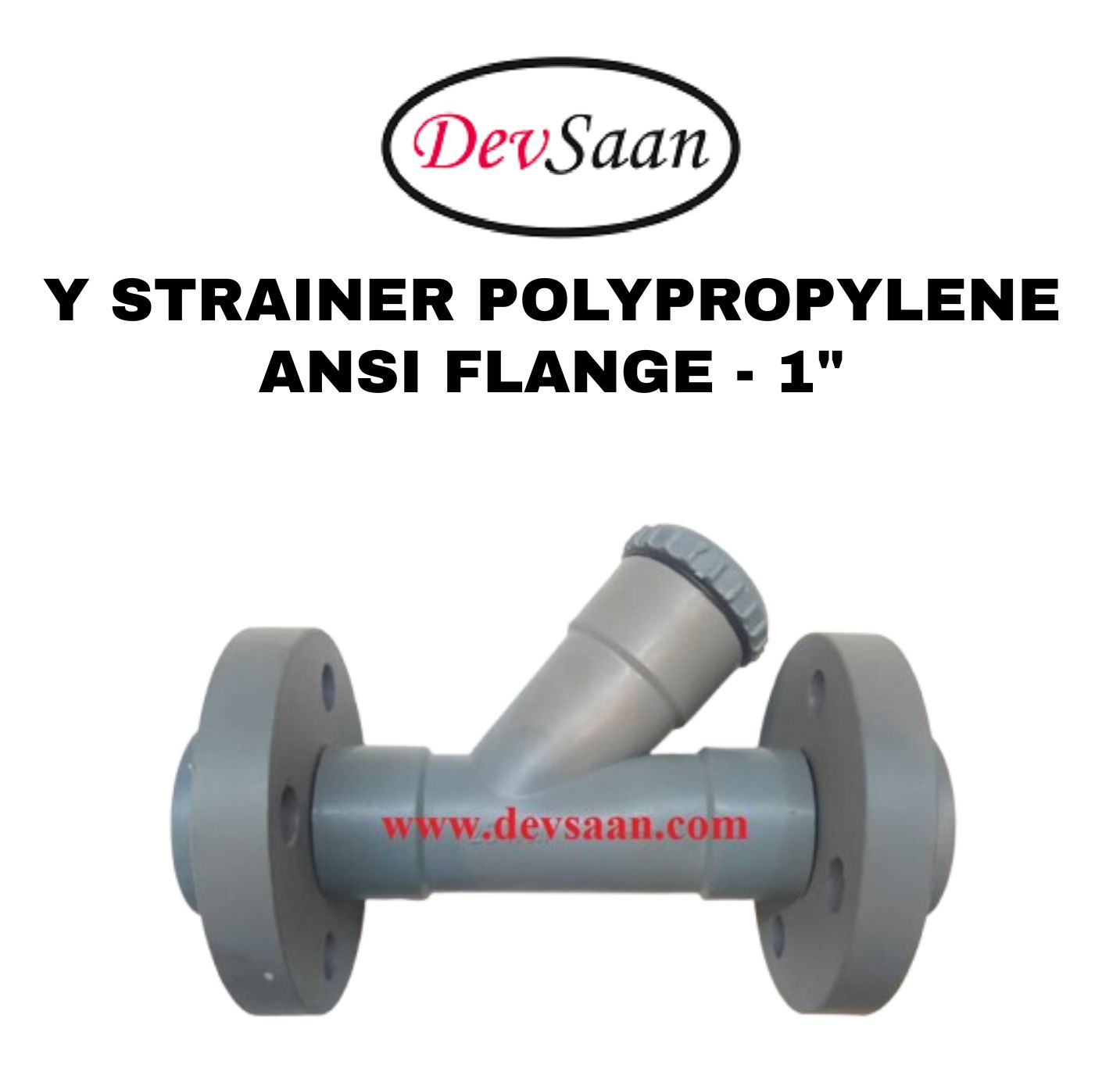 Y Strainer PP 1" x 1" Flange ANSI B.16.5 Class #150