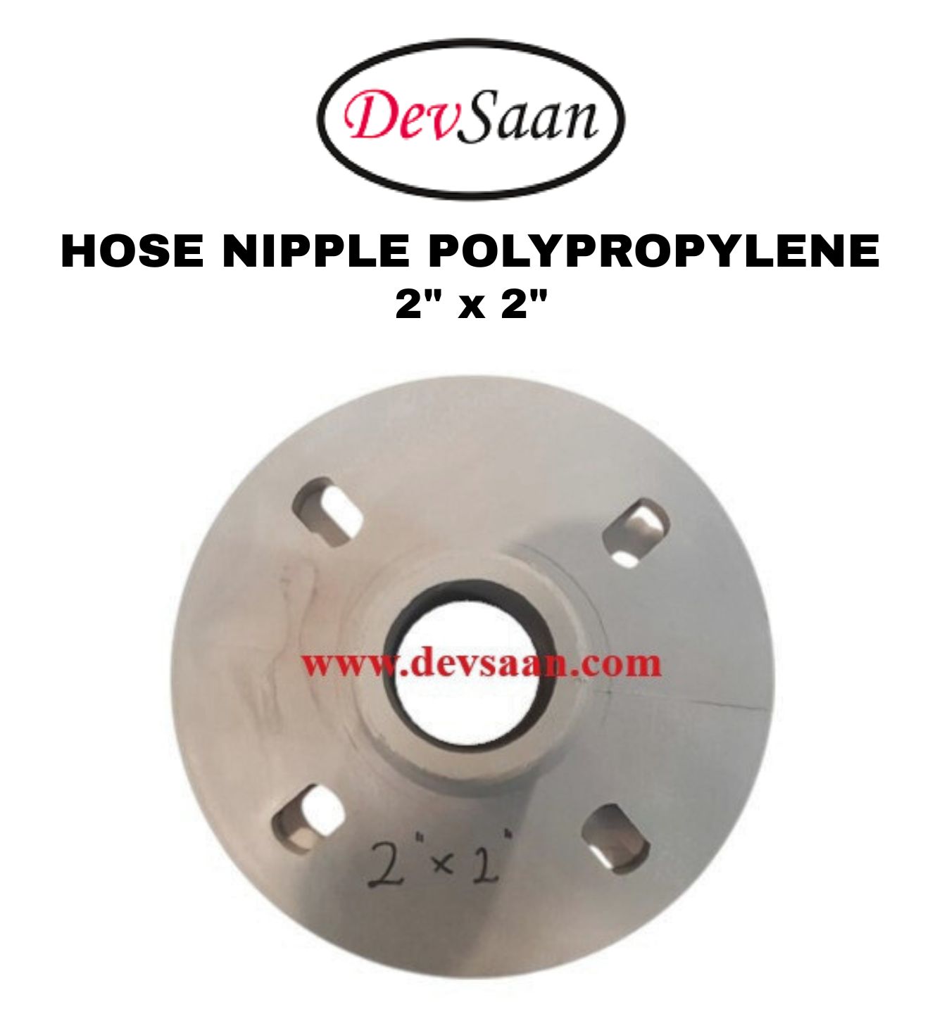 Hose Nipple Polypropylene 2" x 2"