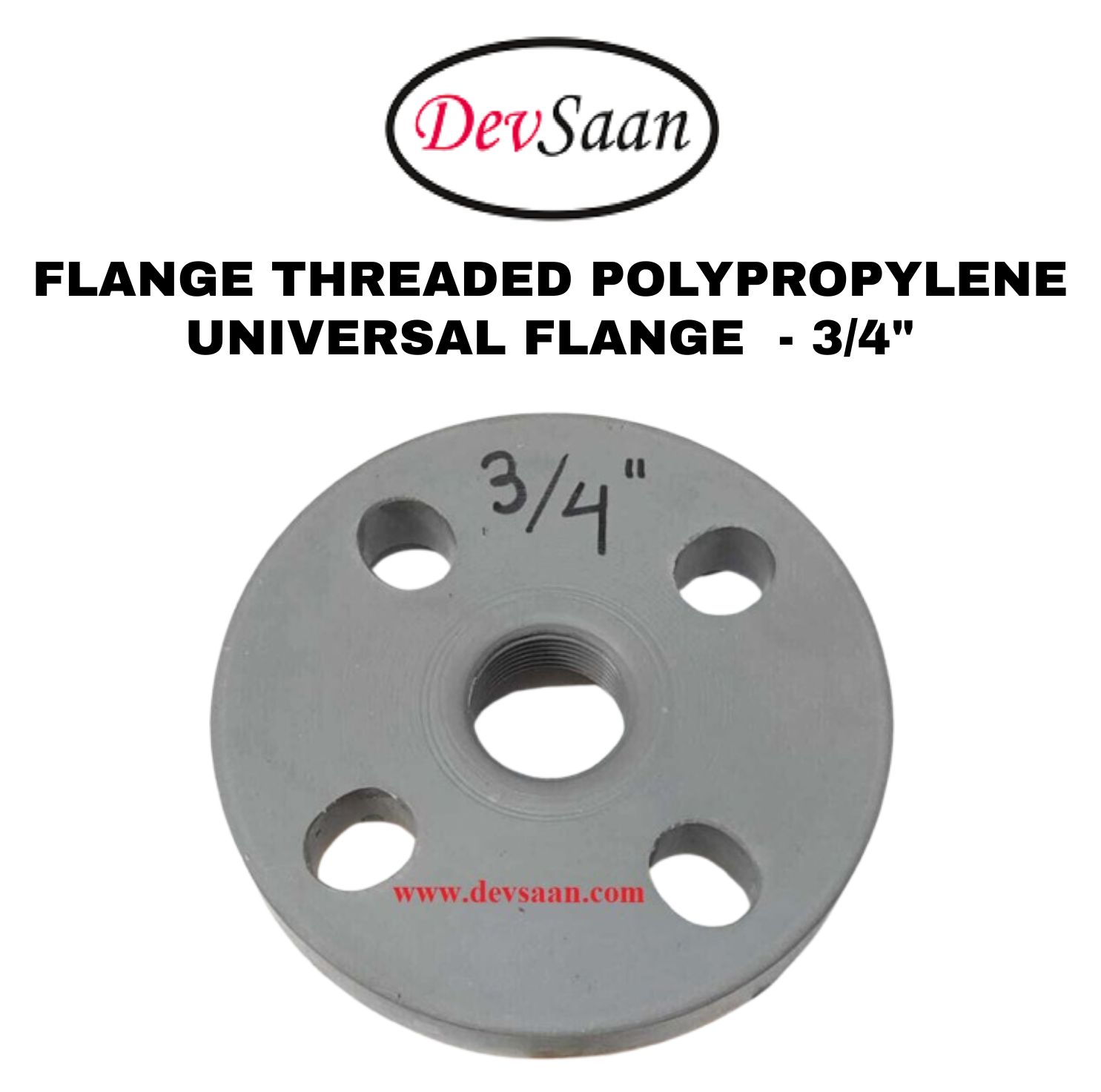 Flange Threaded Polypropylene 3/4"