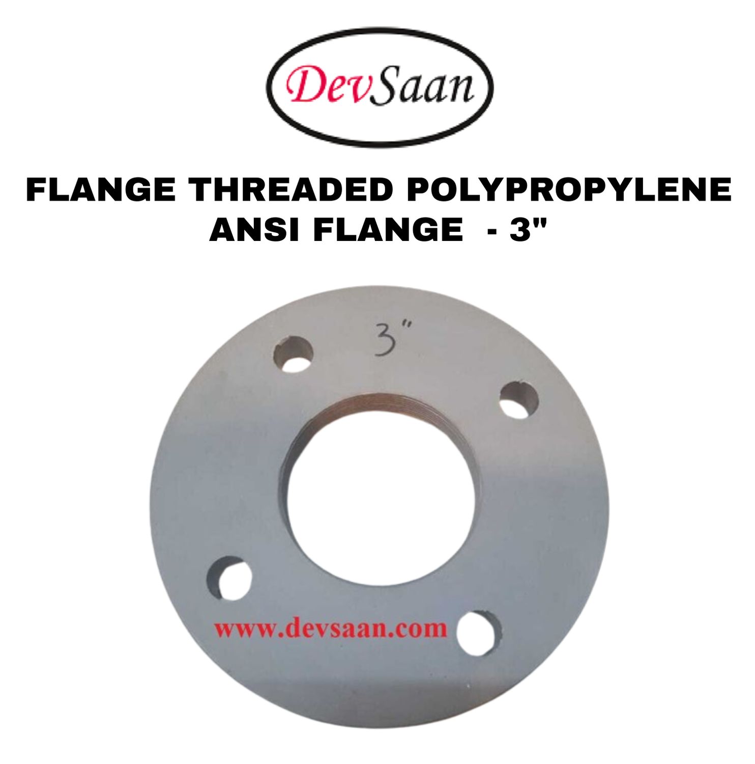 Flange Threaded Polypropylene 3"