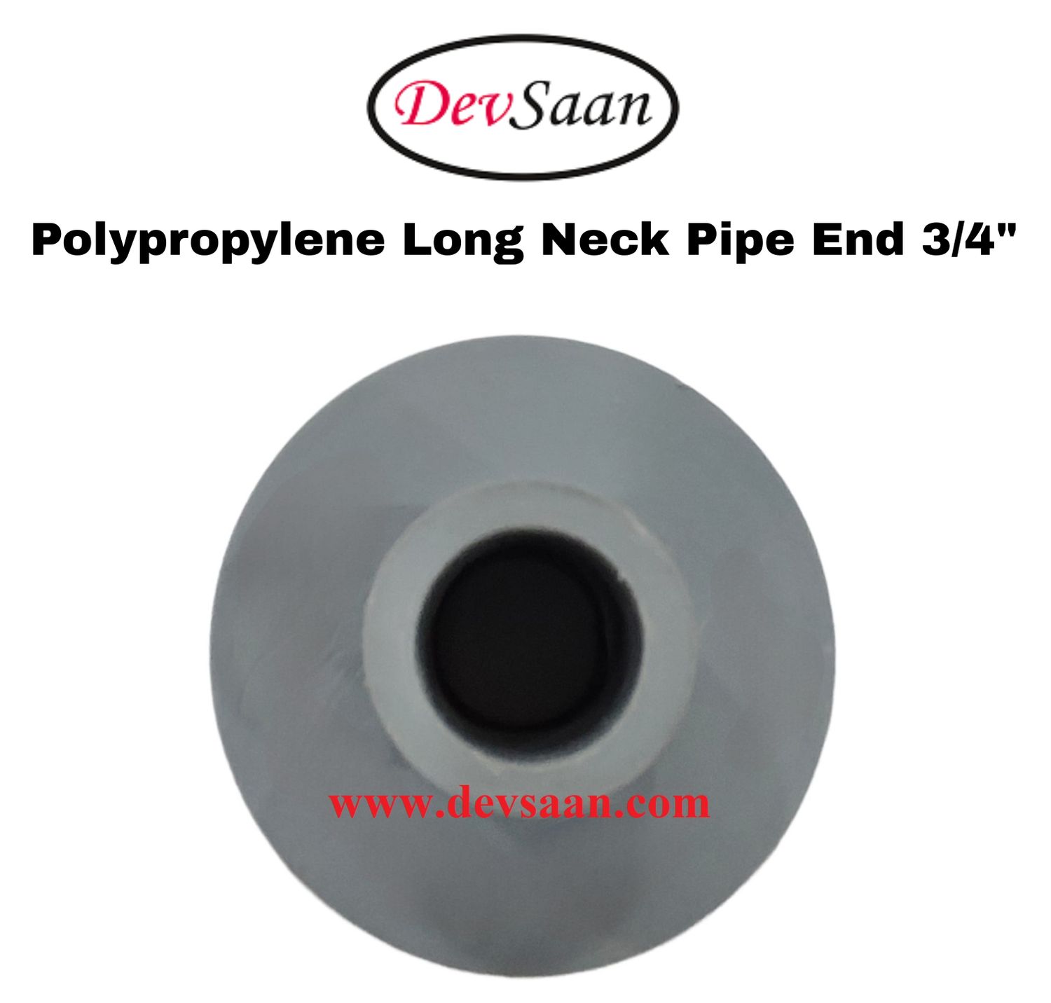 Polypropylene Long Neck Pipe End 3/4"