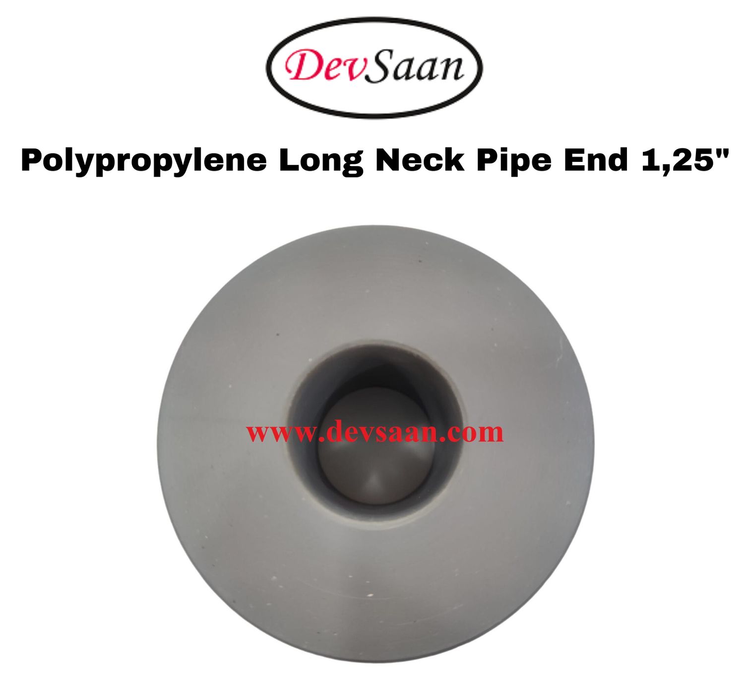 Polypropylene Long Neck Pipe End 1,25"