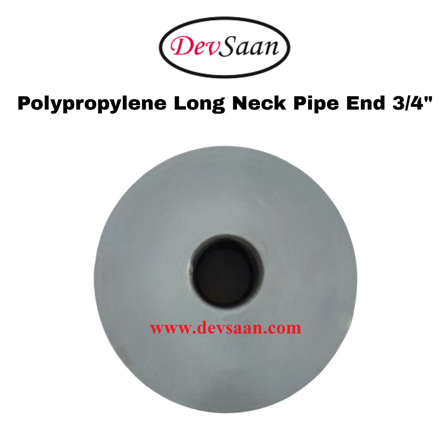 Polypropylene Long Neck Pipe End 3/4"