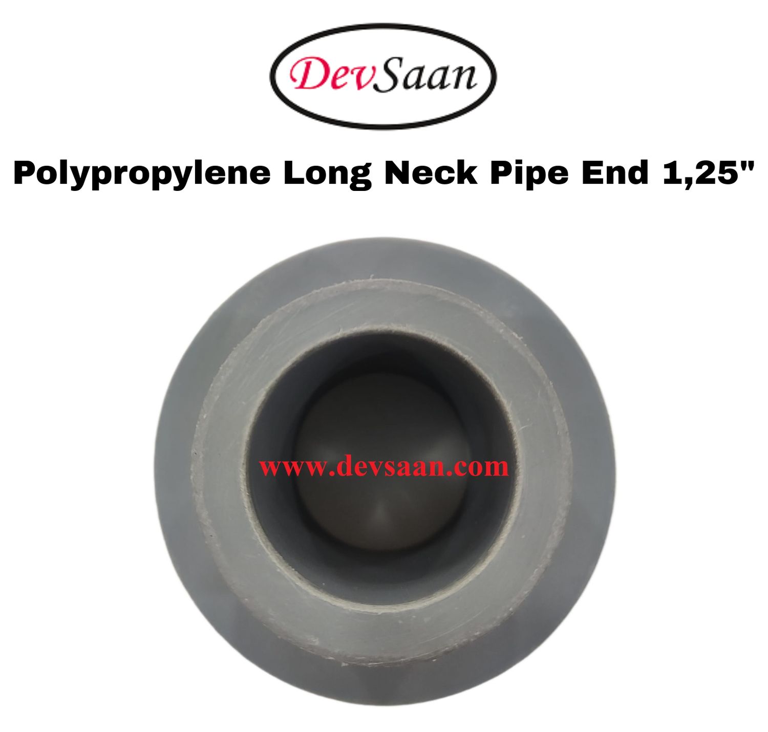 Polypropylene Long Neck Pipe End 1,25"