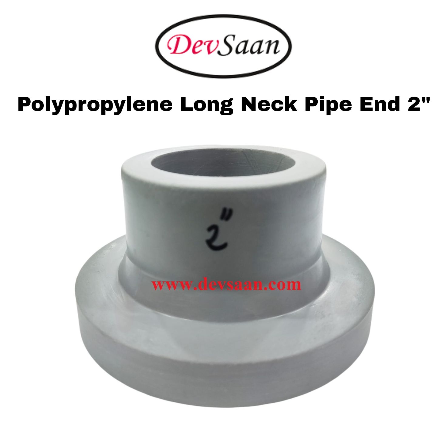 Polypropylene Long Neck Pipe End 2"