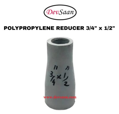 Polypropylene Reducer 3/4" x 1/2"