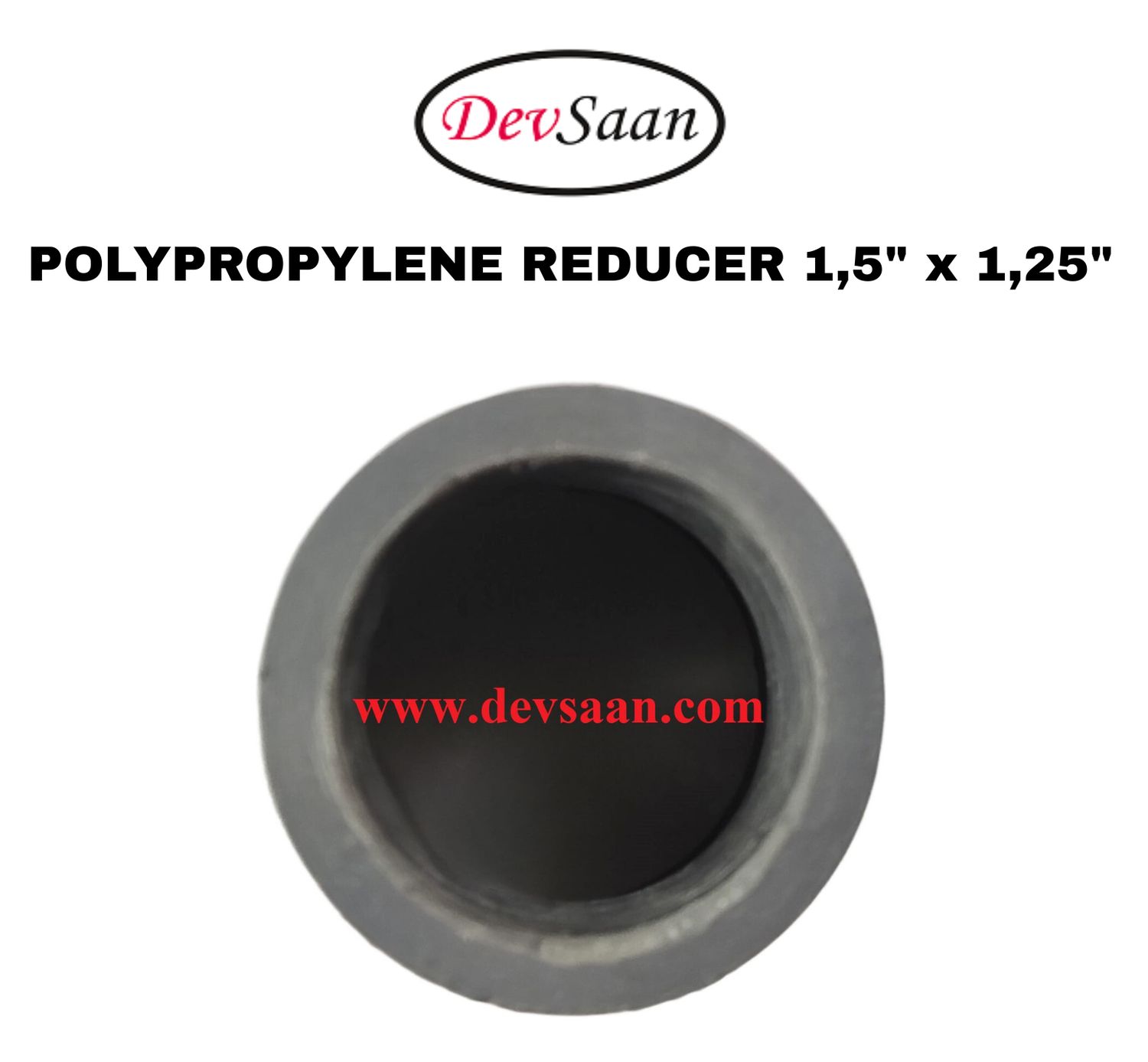 Polypropylene Reducer 1,5" x 1,25"