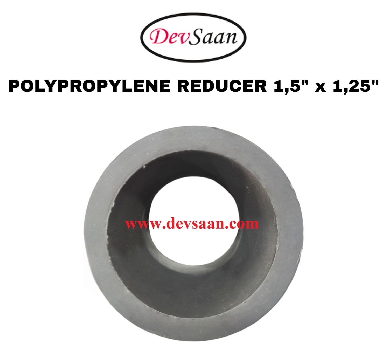 Polypropylene Reducer 1,5" x 1,25"