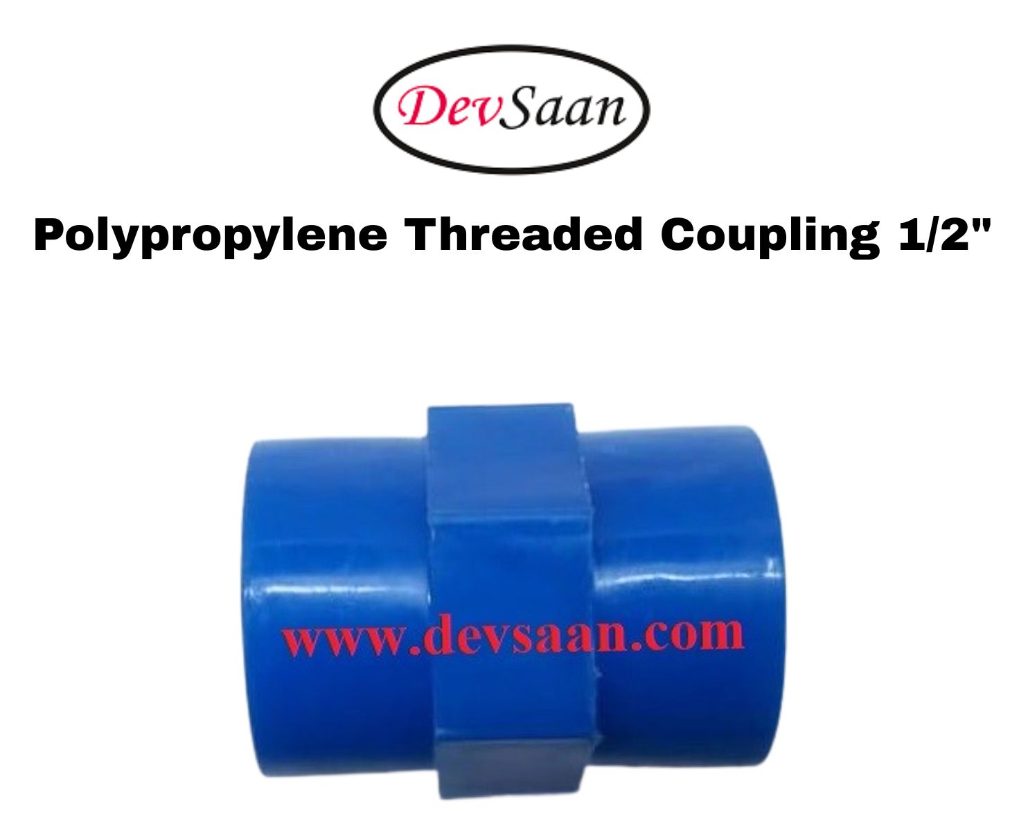 Polypropylene Threaded Coupling 1/2"