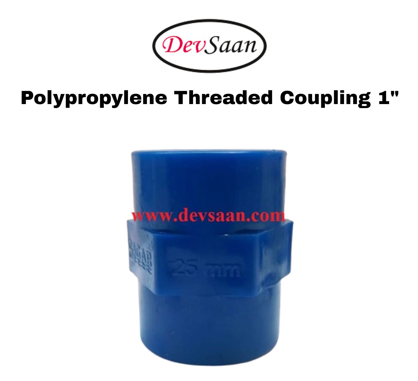Polypropylene Threaded Coupling 1"