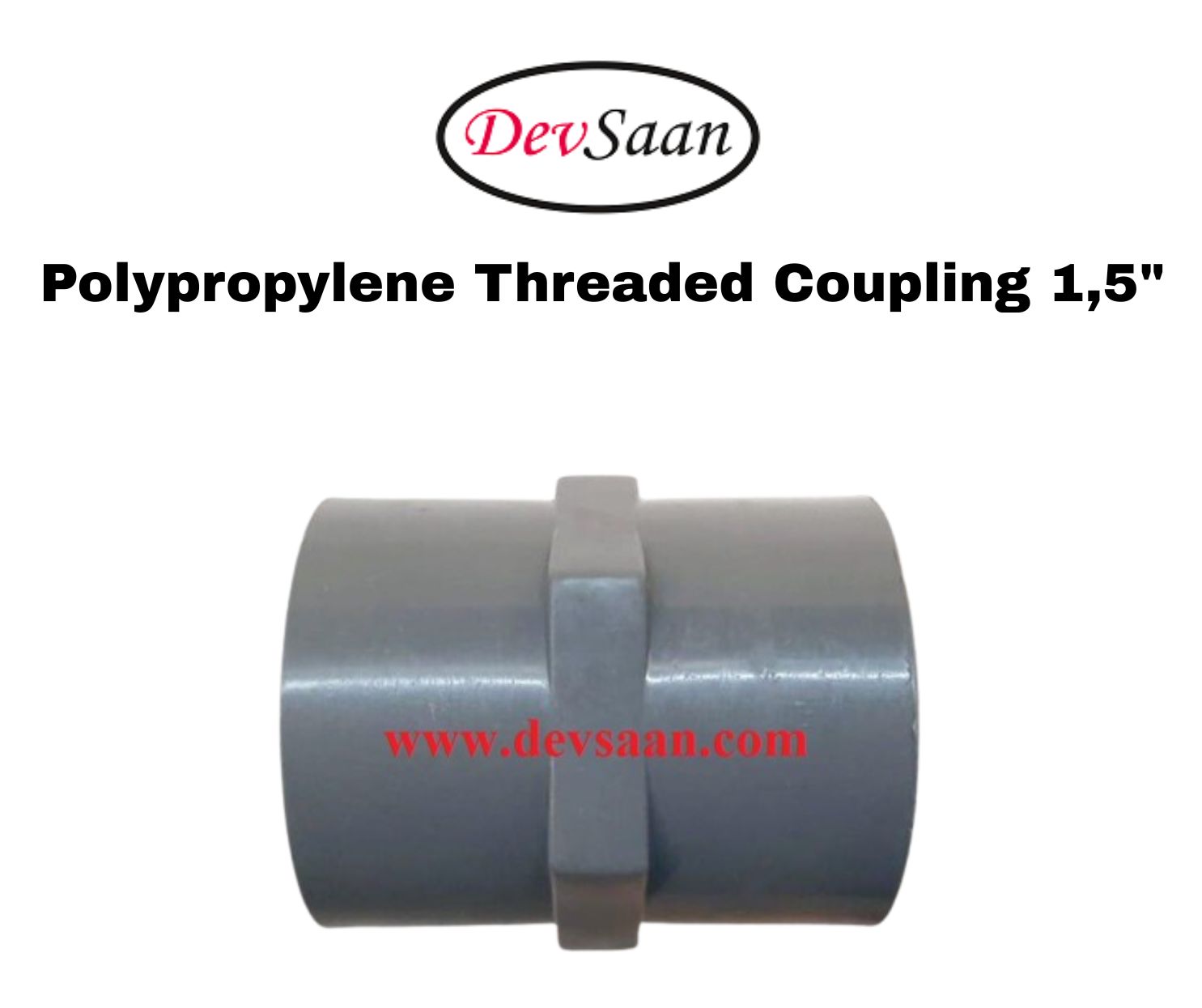 Polypropylene Threaded Coupling 1.5"