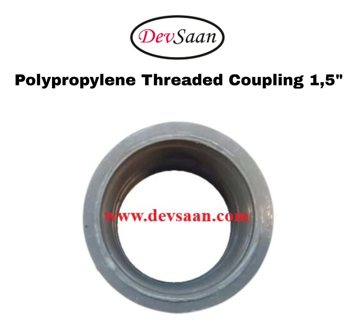 Polypropylene Threaded Coupling 1.5"