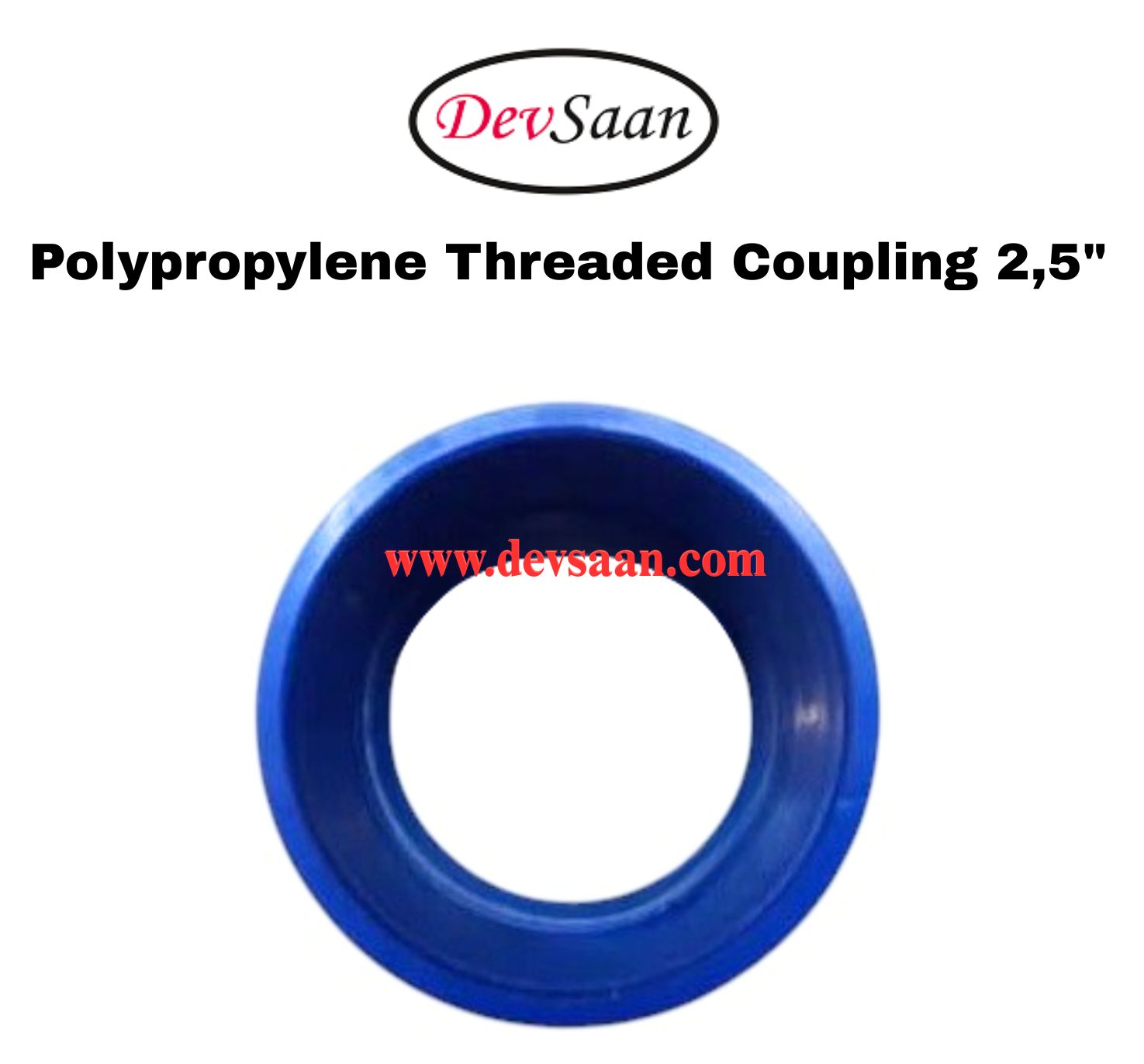 Polypropylene Threaded Coupling 2.5"