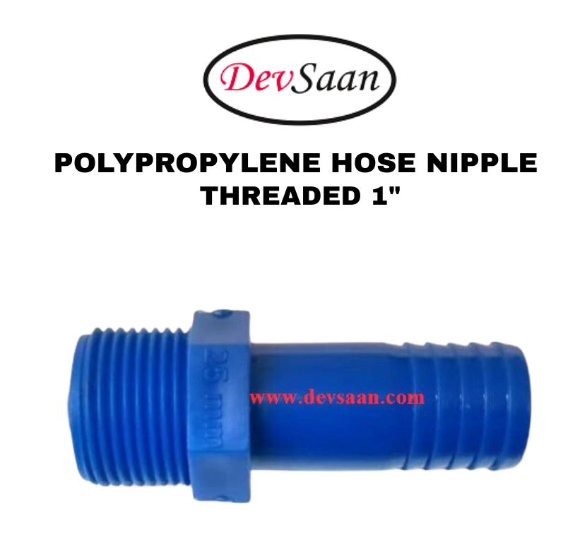 Polypropylene Hose Nipple Threaded 1"