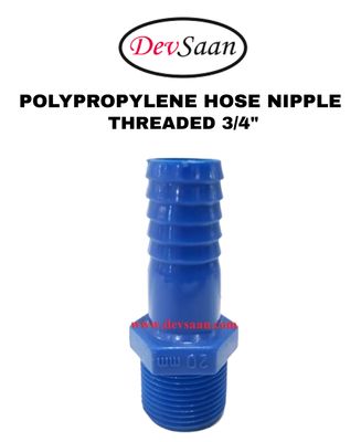 Polypropylene Hose Nipple Threaded 3/4"