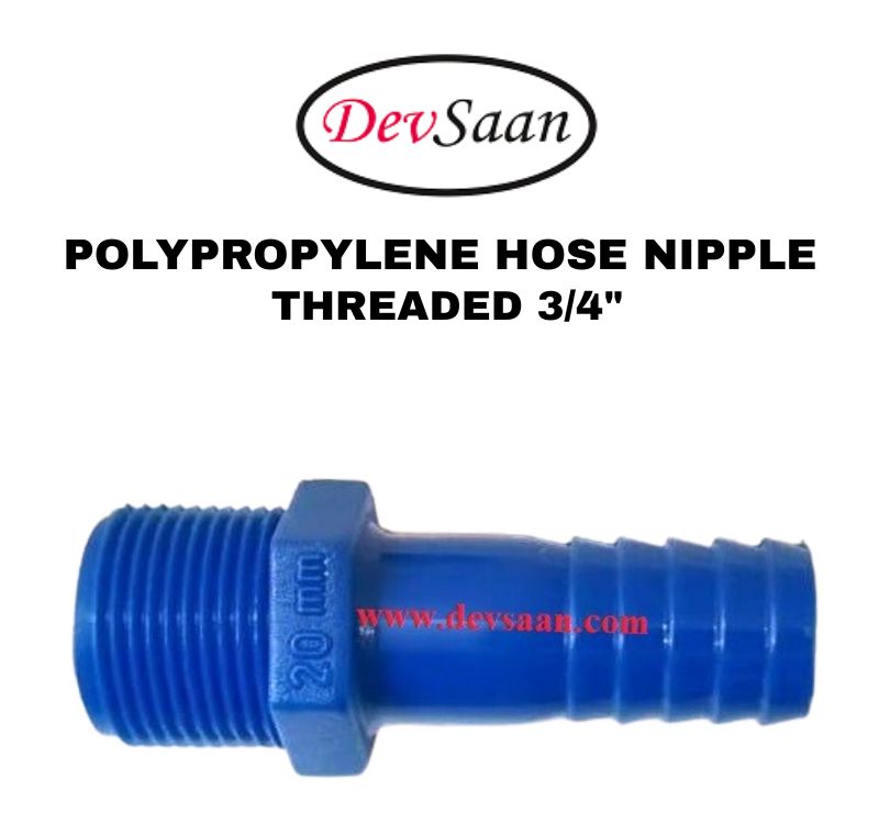 Polypropylene Hose Nipple Threaded 3/4"