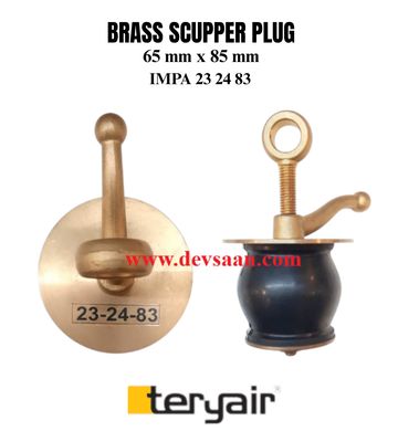 Brass Scupper plug 65 mm x 85 mm IMPA 23 24 83