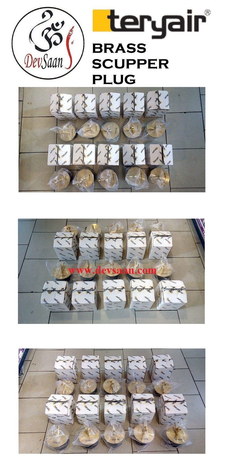 Brass Scupper plug 135 mm x 165 mm IMPA 23 24 87