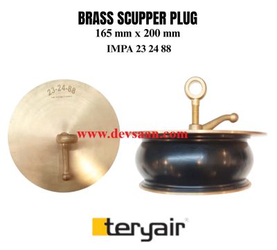 Brass Scupper plug 165 mm x 200 mm IMPA 23 24 88
