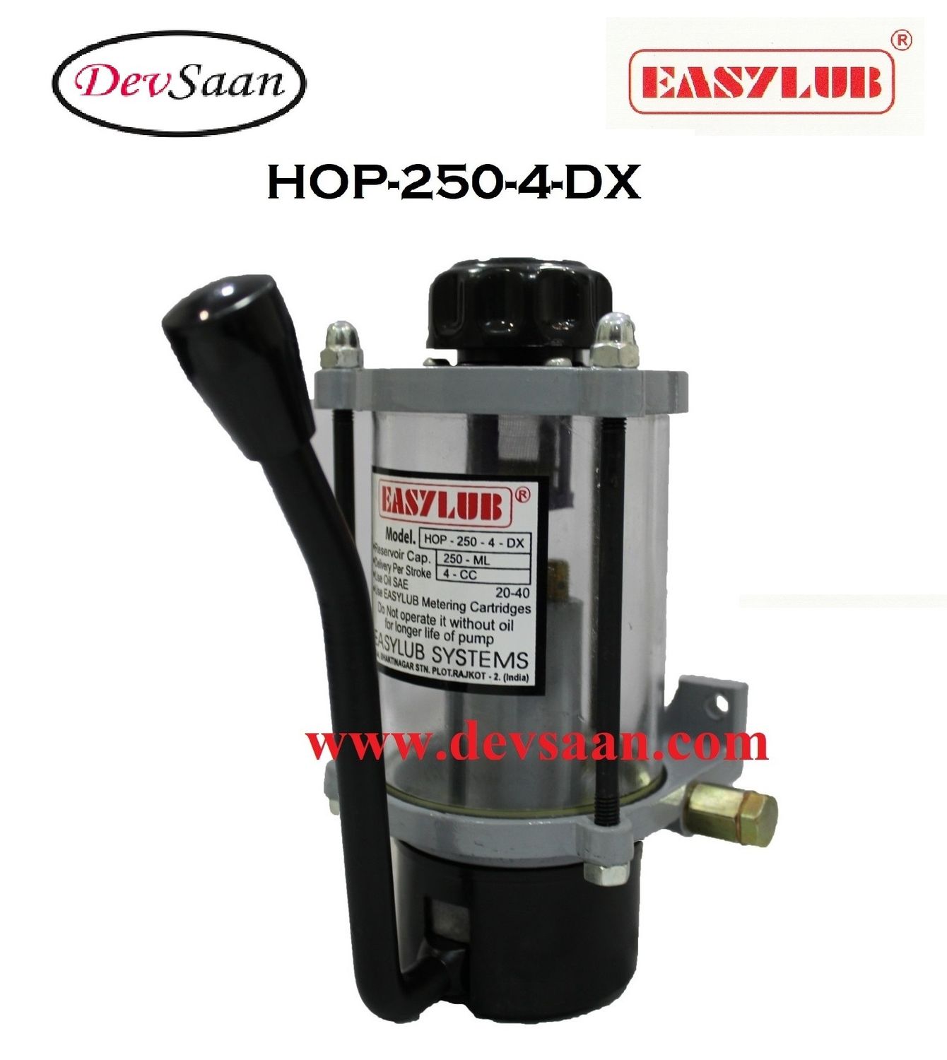 Lubrication Oil Pump HOP-250-4-DX Pompa Oli Manual