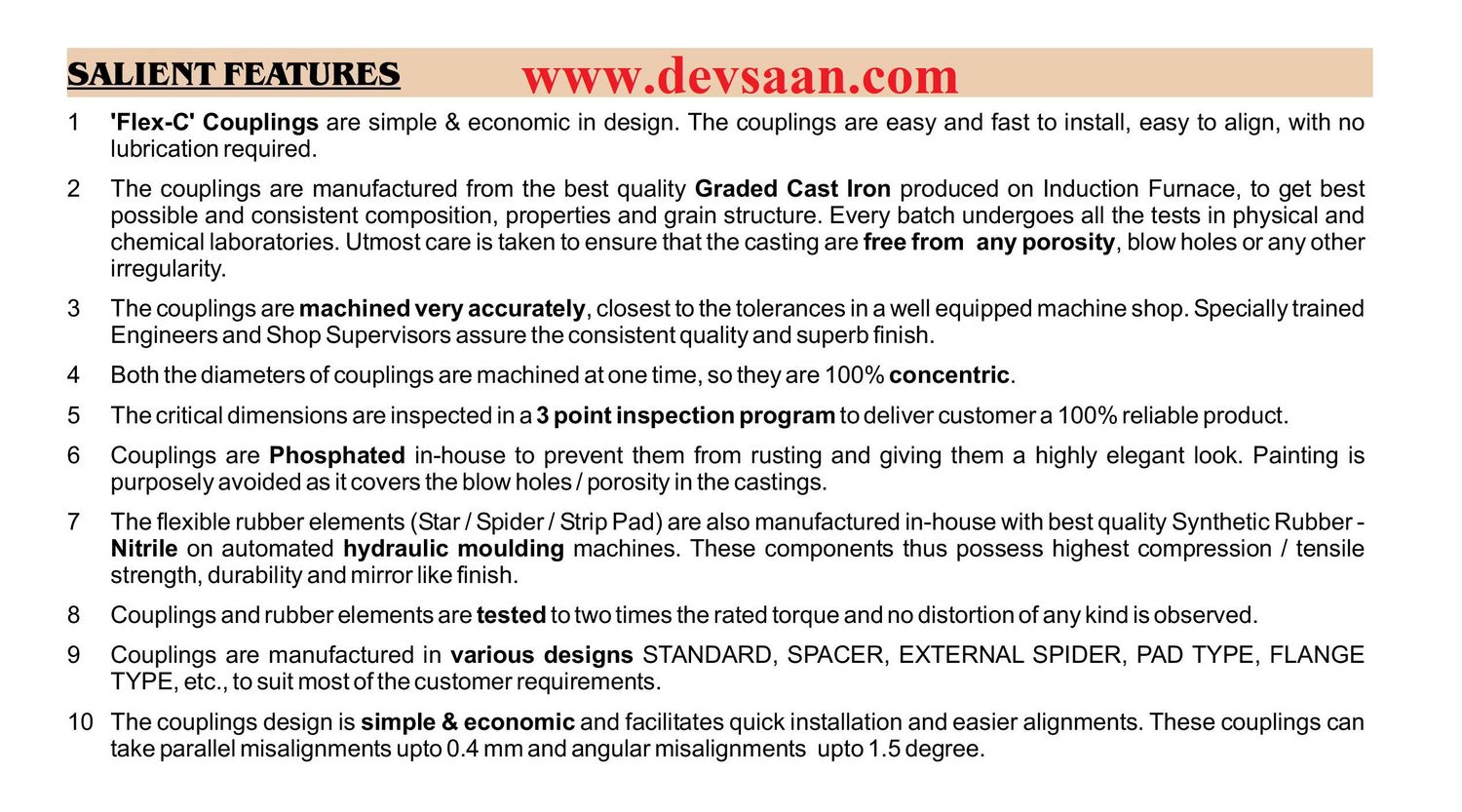 Coupling Rubber Element S 095 Flex-C