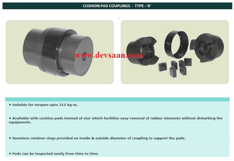 Cushion Pad Coupling K 276 Flex-C Max Bore 75 mm