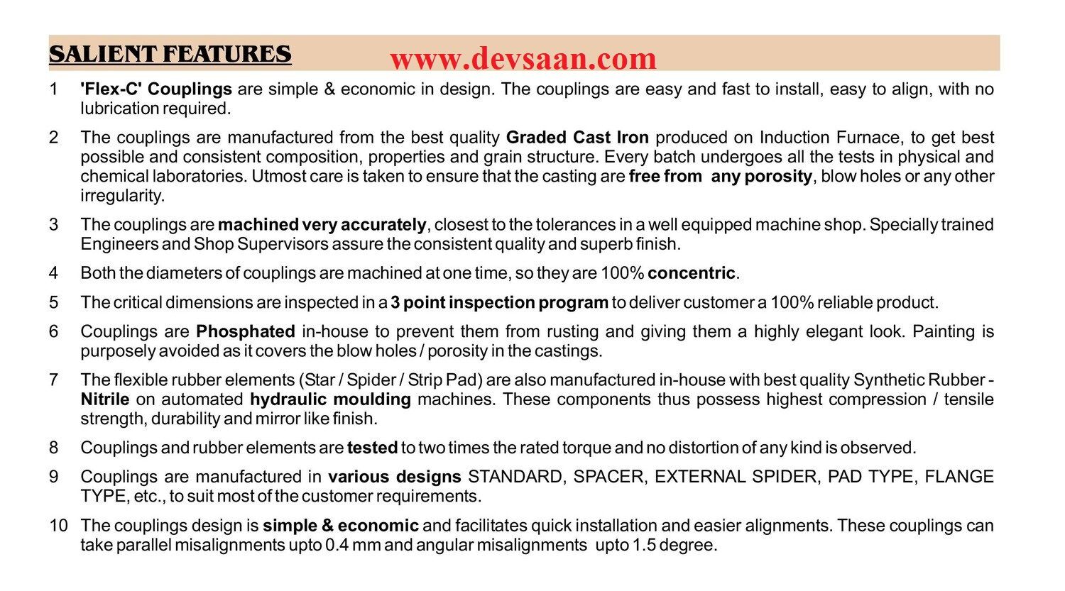Cushion Pad Coupling K 2955 Flex-C Max Bore 100 mm