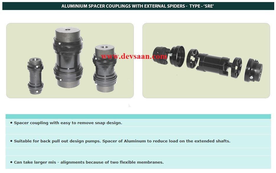Spacer Coupling SRE 100/100 Flex-C Max Bore 38 mm