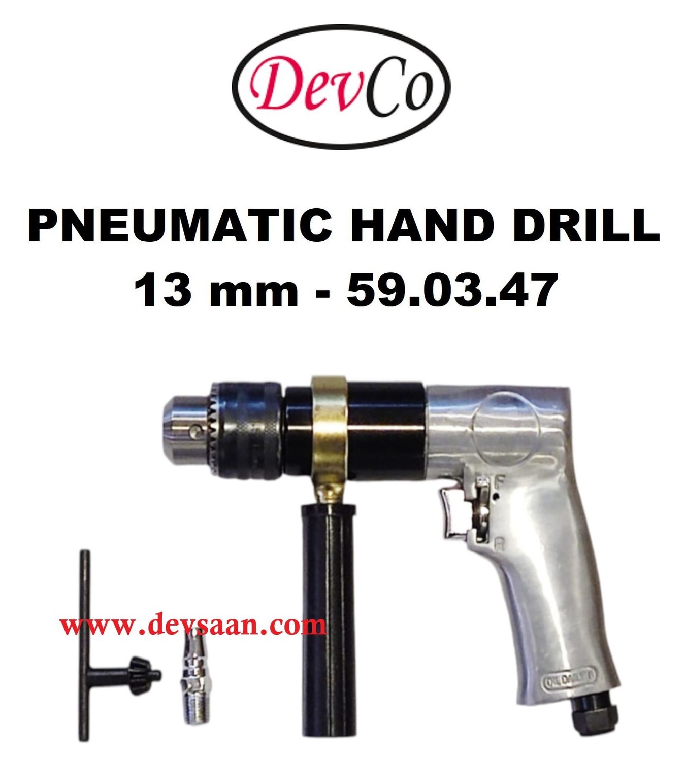 Mesin Bor Pneumatik 13 mm - IMPA 59 03 47