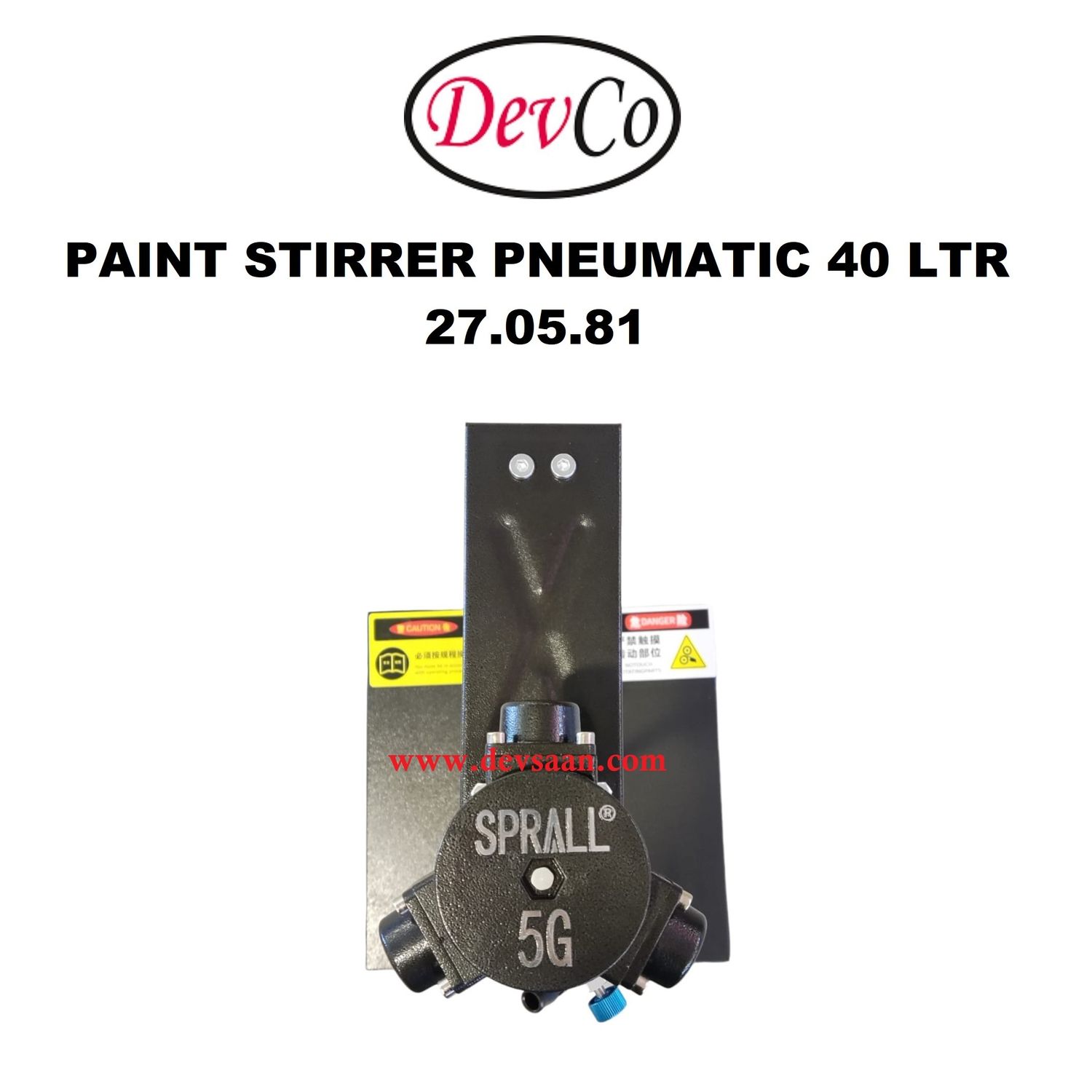 Paint Stirrer Pneumatic 40 Ltr - IMPA 27 05 81