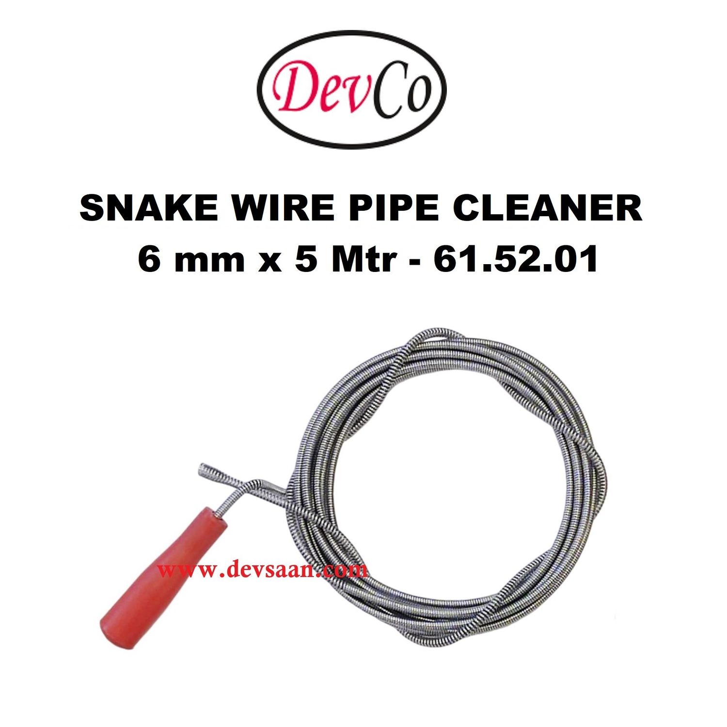 Snake Wire Pipe Cleaner 6 mm x 5 Mtr - IMPA 61 52 01