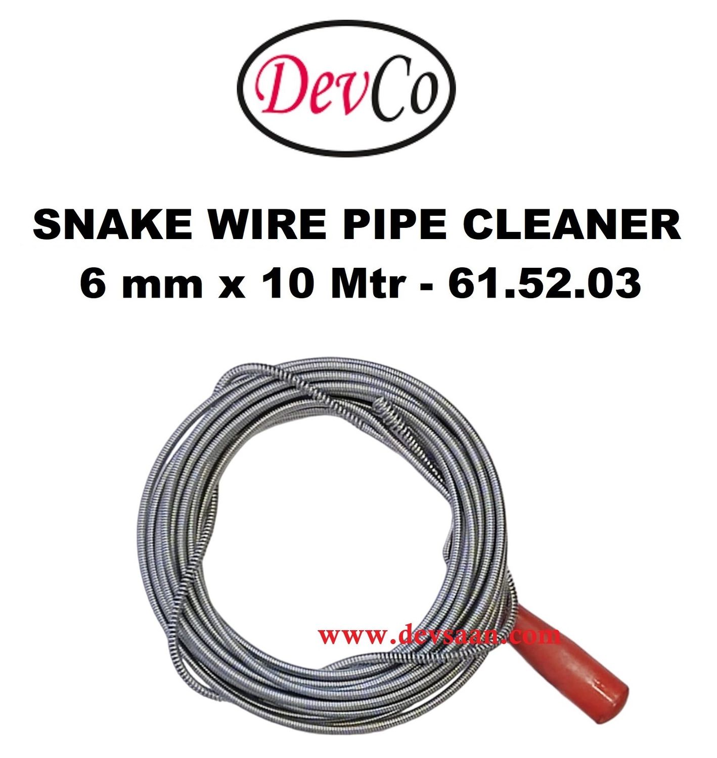 Snake Wire Pipe Cleaner 6 mm x 10 Mtr - IMPA 61 52 03