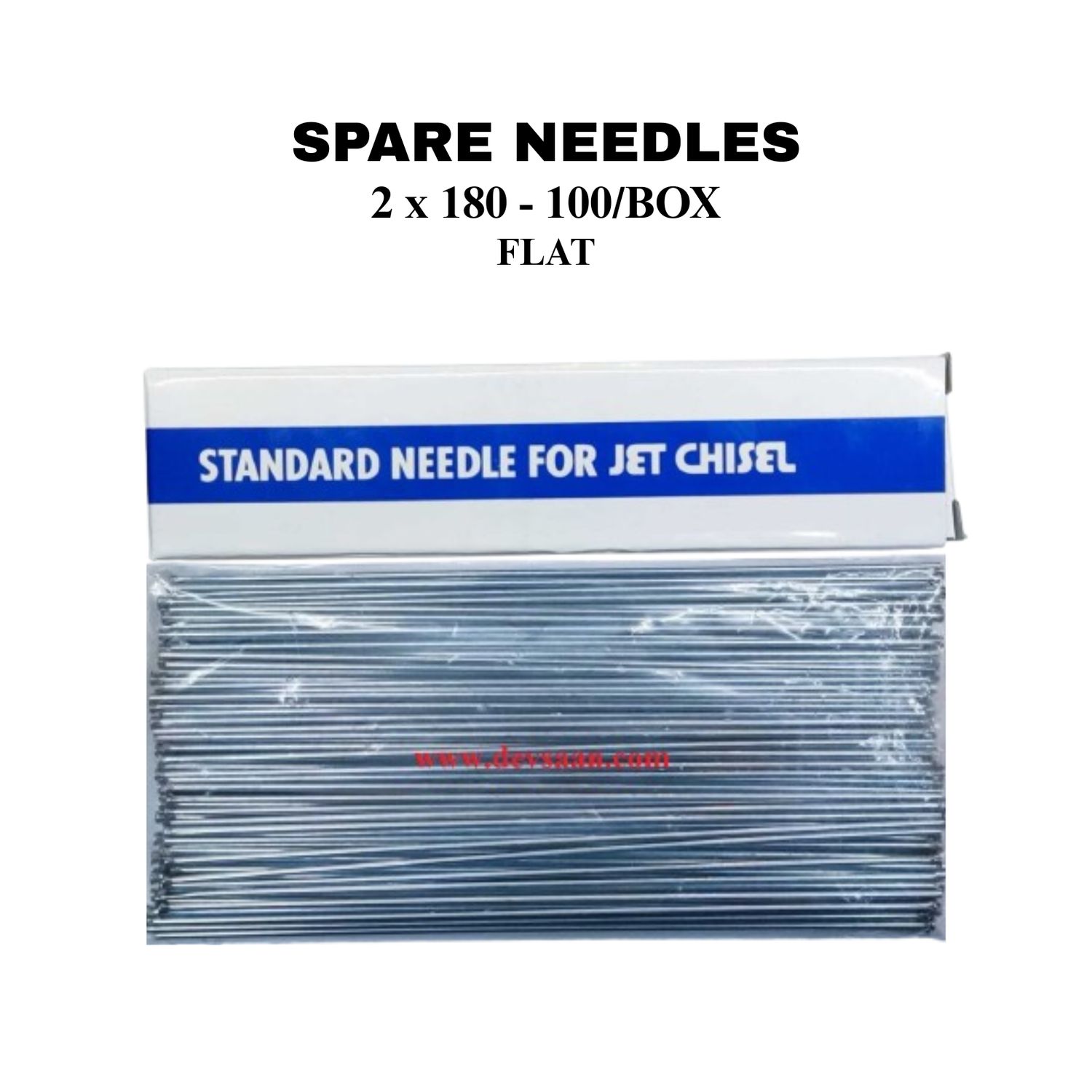 Spare Needles for Jet Chisel - 2 Ø x 180 mm Flat
