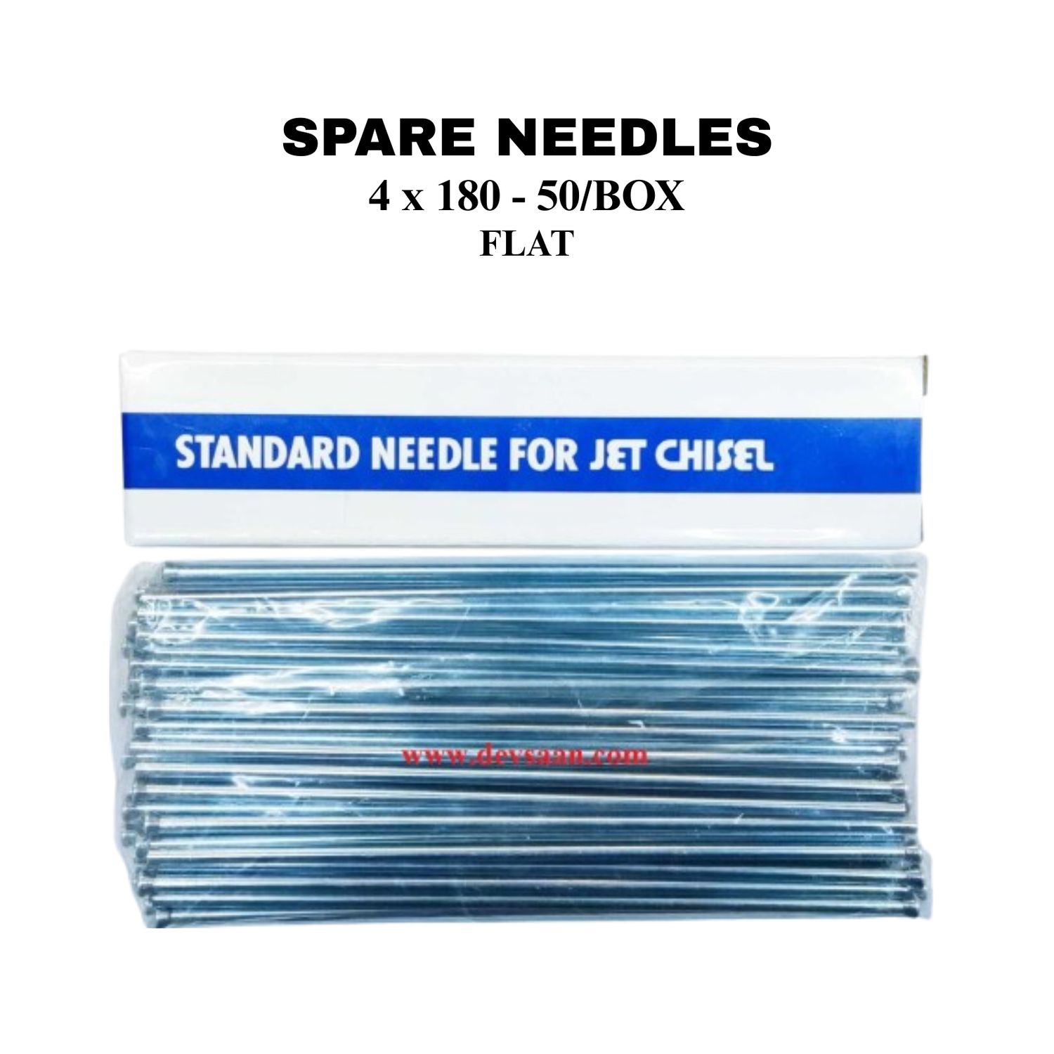 Spare Needles for Jet Chisel - 4 Ø x 180 mm Flat