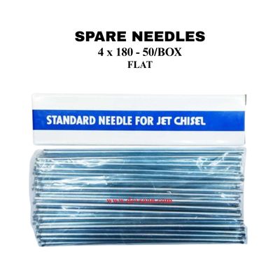 Spare Needles for Jet Chisel - 4 Ø x 180 mm Flat Spare Needles for Jet Chisel - 4 Ø x 180 mm Flat