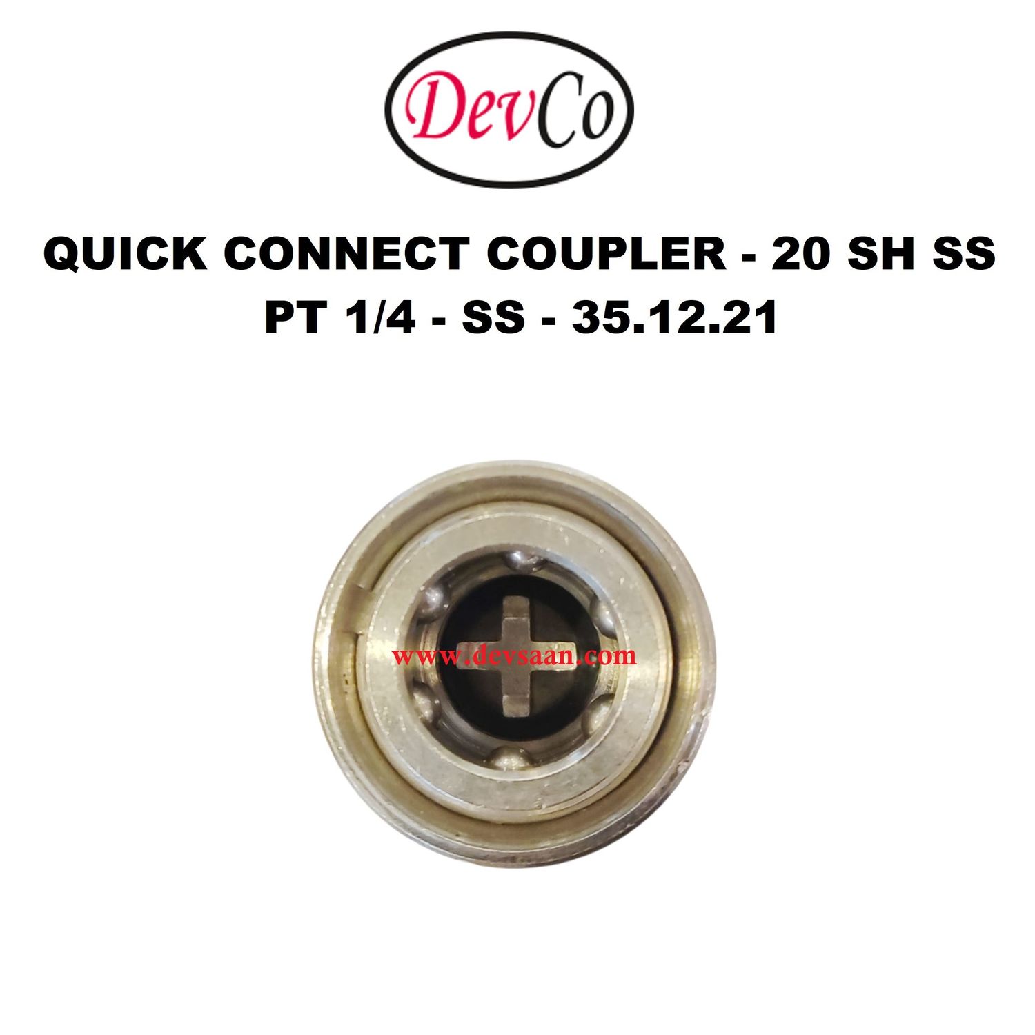 20 SH SS Quick Connect Coupler - PT 1/4