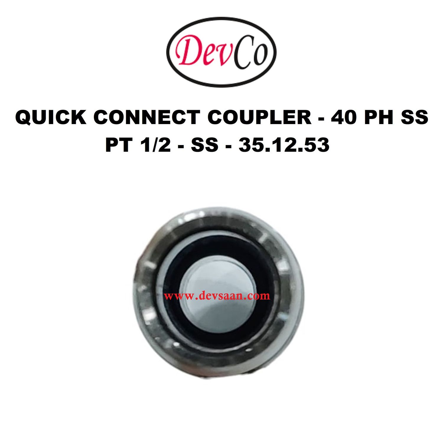 40 PH SS Quick Connect Coupler - PT 1/2