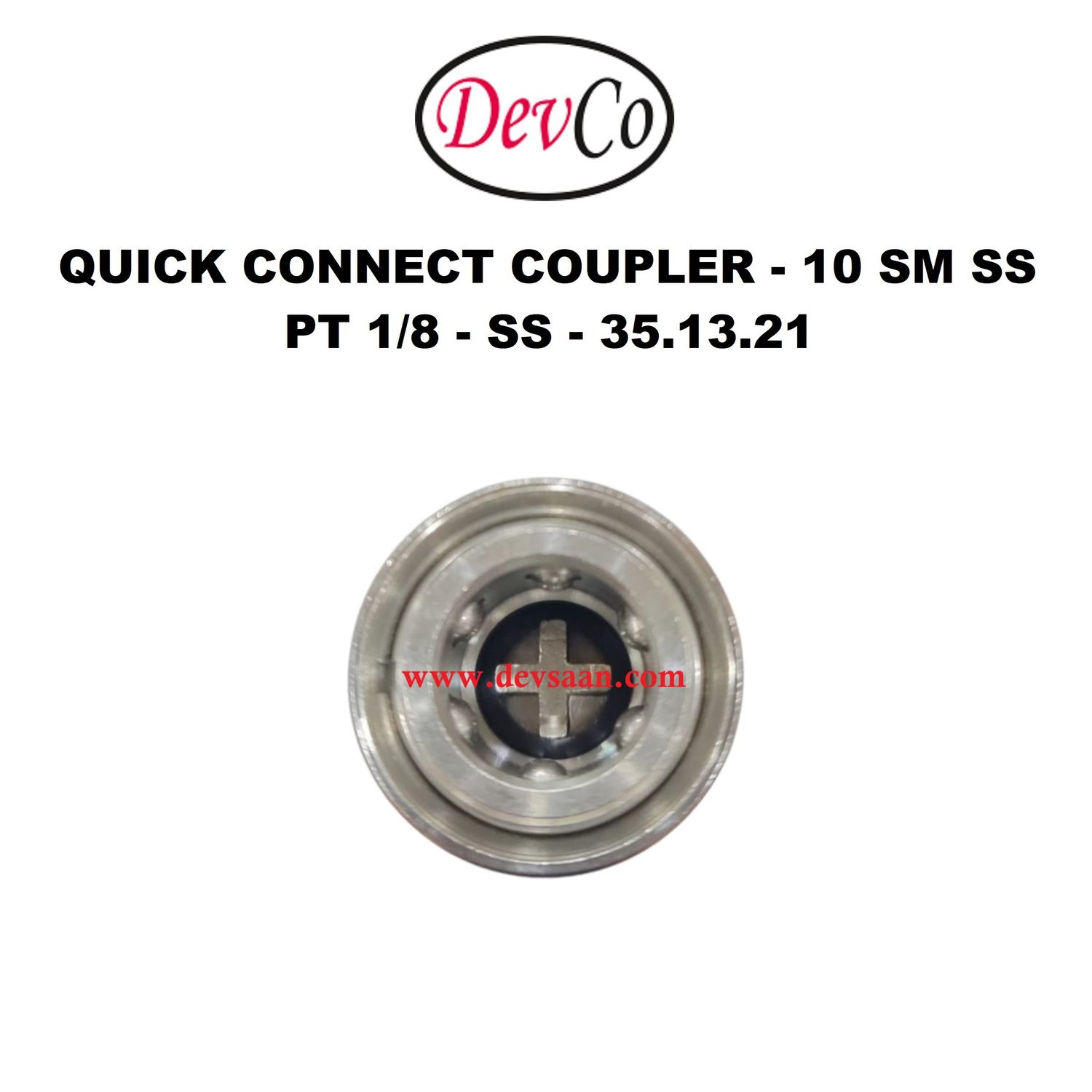 10 SM SS Quick Connect Coupler - PT 1/8