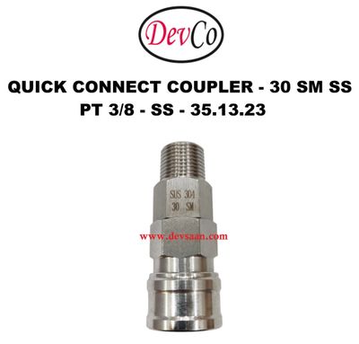 30 SM SS Quick Connect Coupler - PT 3/8