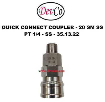20 SM SS Quick Connect Coupler - PT 1/4