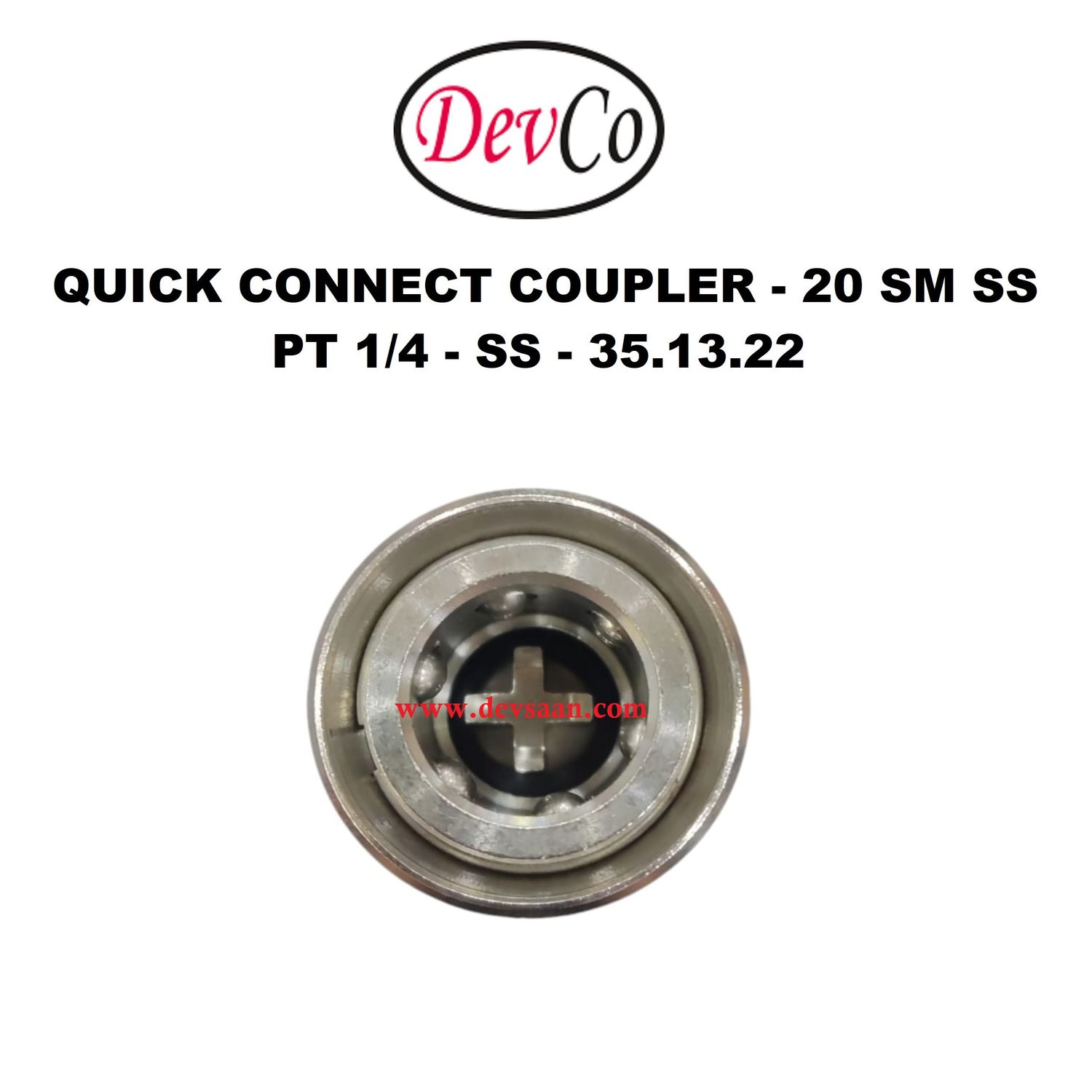20 SM SS Quick Connect Coupler - PT 1/4